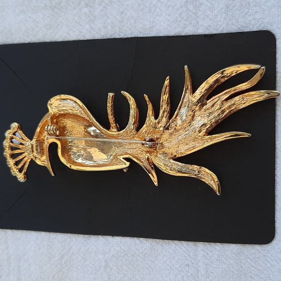 Exquisite Vintage Peacock Brooch - Picture 3 of 3